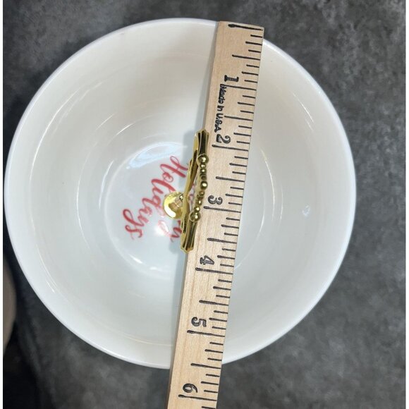 Christmas 3-Tier Ceramic Serving Stand Tid Bit With Gold Handle Holiday Parties - Picture 8 of 8